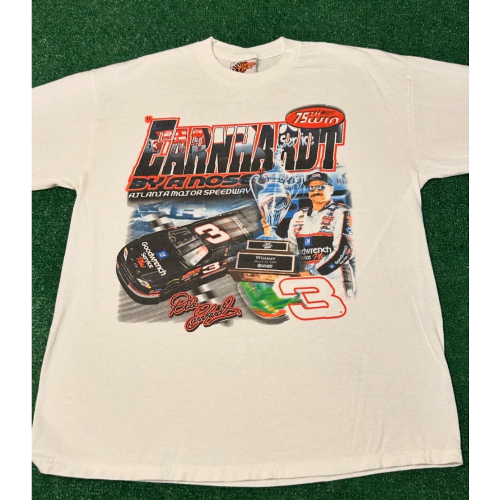 NASCAR VINTAGE 90s Dale Earnhardt NASCAR Atlanta 2000 VTG Shirt Mens Size Large Size US L / EU 52-54 / 3 - 4 Thumbnail
