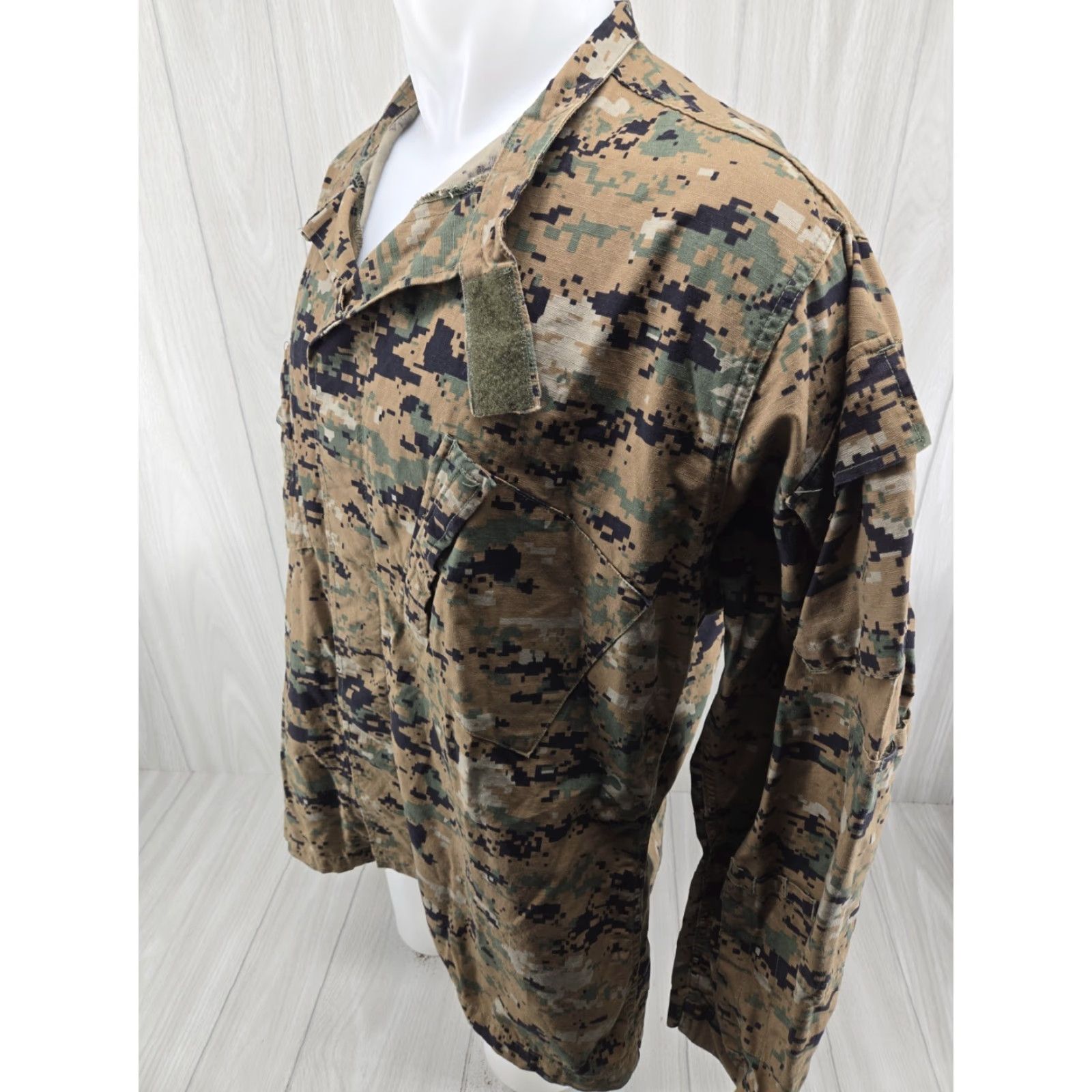 Vintage Prestige Tactical Wear Military Jacket Mens XL Green Camo Digital Woodland Military Shirt Style Full Zip Size US XL / EU 56 / 4 - 5 Thumbnail