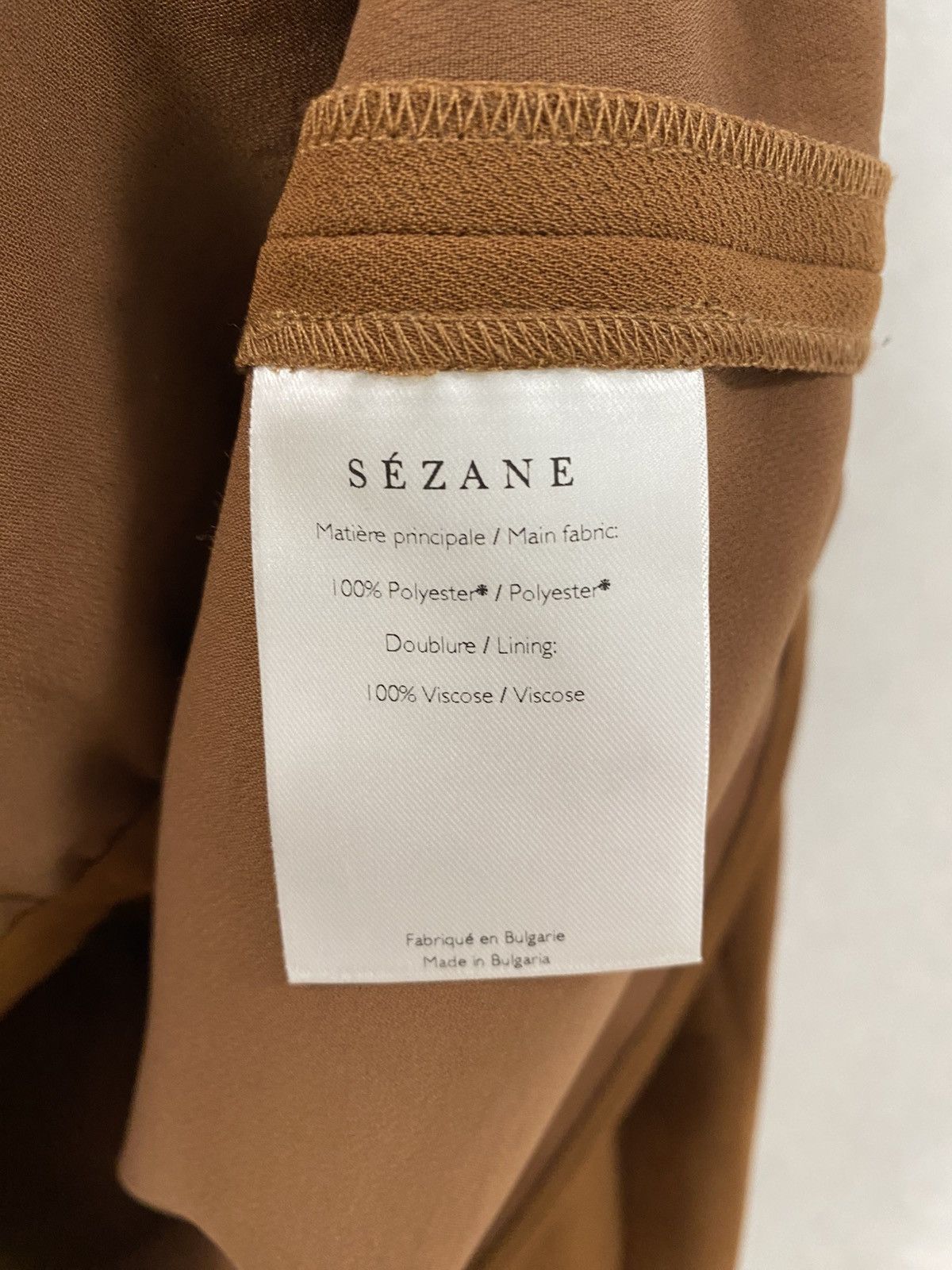 Sezane Sezane Brown Viscose Long Sleeve Bianca Noisette NWT Blouse Size M / US 6-8 / IT 42-44 - 6 Thumbnail