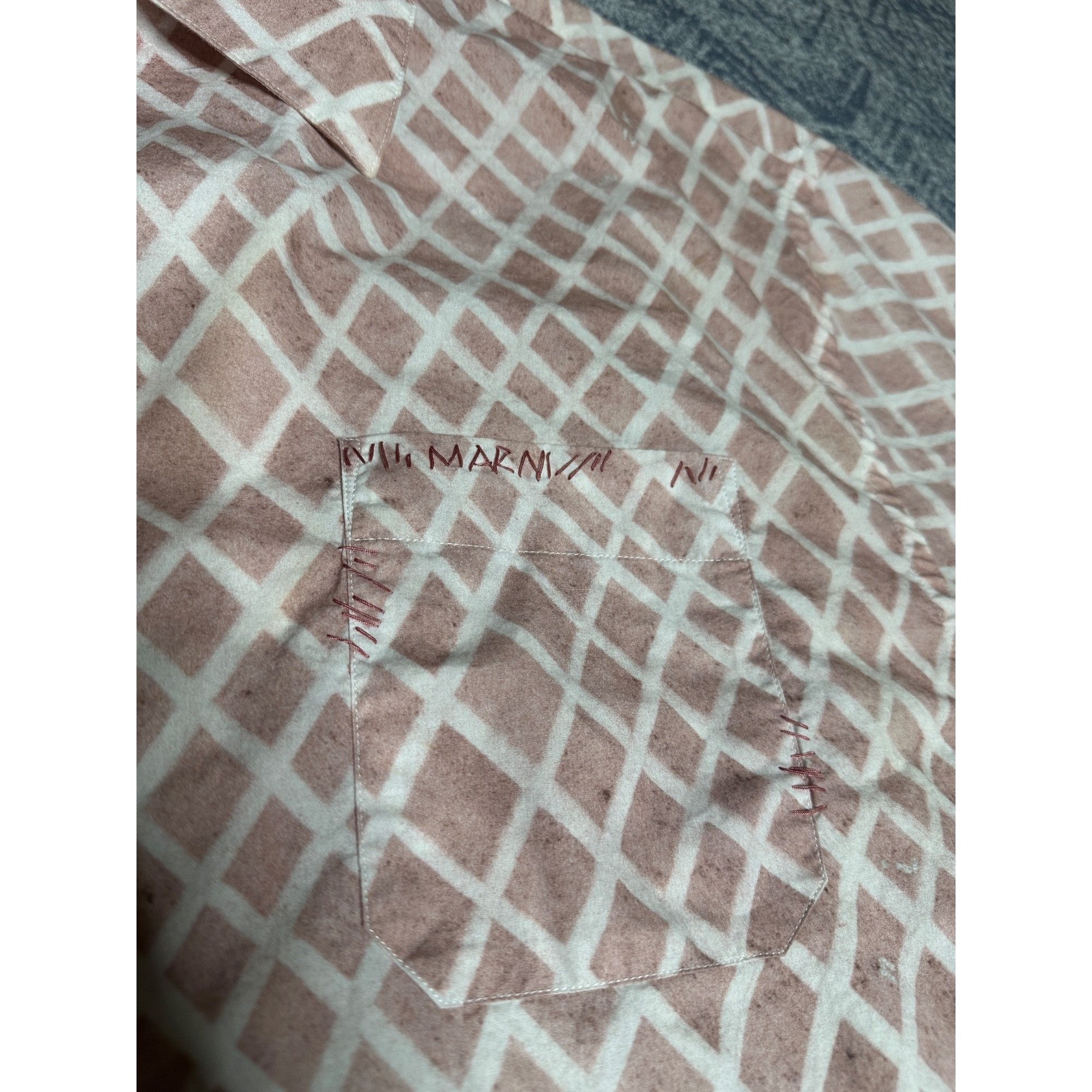 Marni Marni Printed Logo Cotton-poplin Shirt Pink Size US XL / EU 56 / 4 - 3 Thumbnail