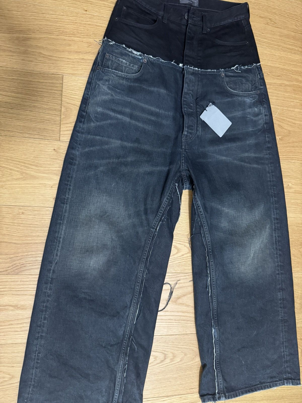Balenciaga Balenciaga cut up jeans | Grailed