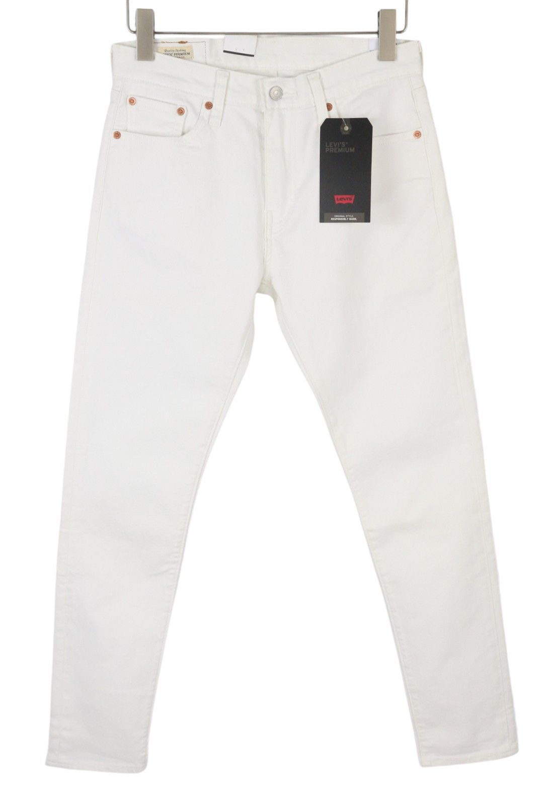 Levi's 512 W30/L32 White Big E Slim Taper Zip Jeans 87080 Size US 30 / EU 46 - 1 Thumbnail