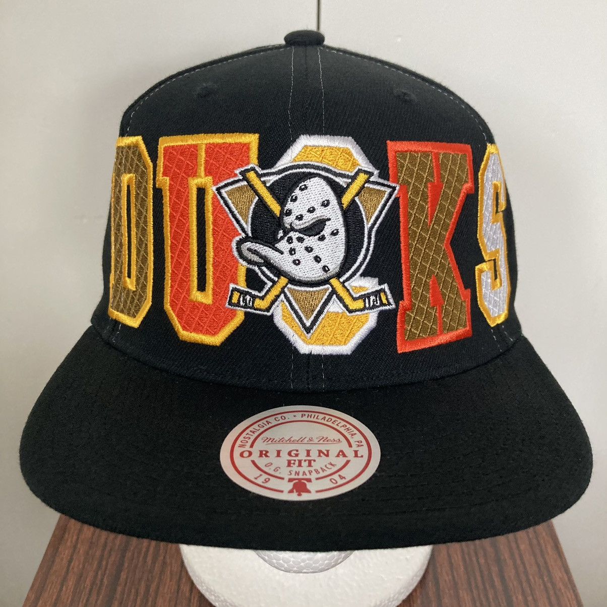 Mitchell & Ness MIGHTY ANAHEIM DUCKS VARSITY BUST MITCHELL & NESS SNAPBACK🆕 Size ONE SIZE - 2 Thumbnail