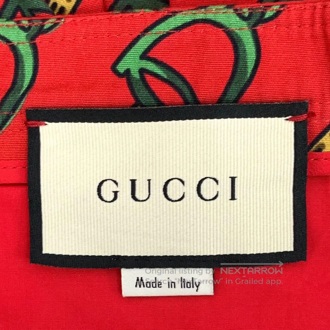 Gucci Guicci Red Lock Print Cotton Casual Long Skirt| Size 41" - 6 Thumbnail