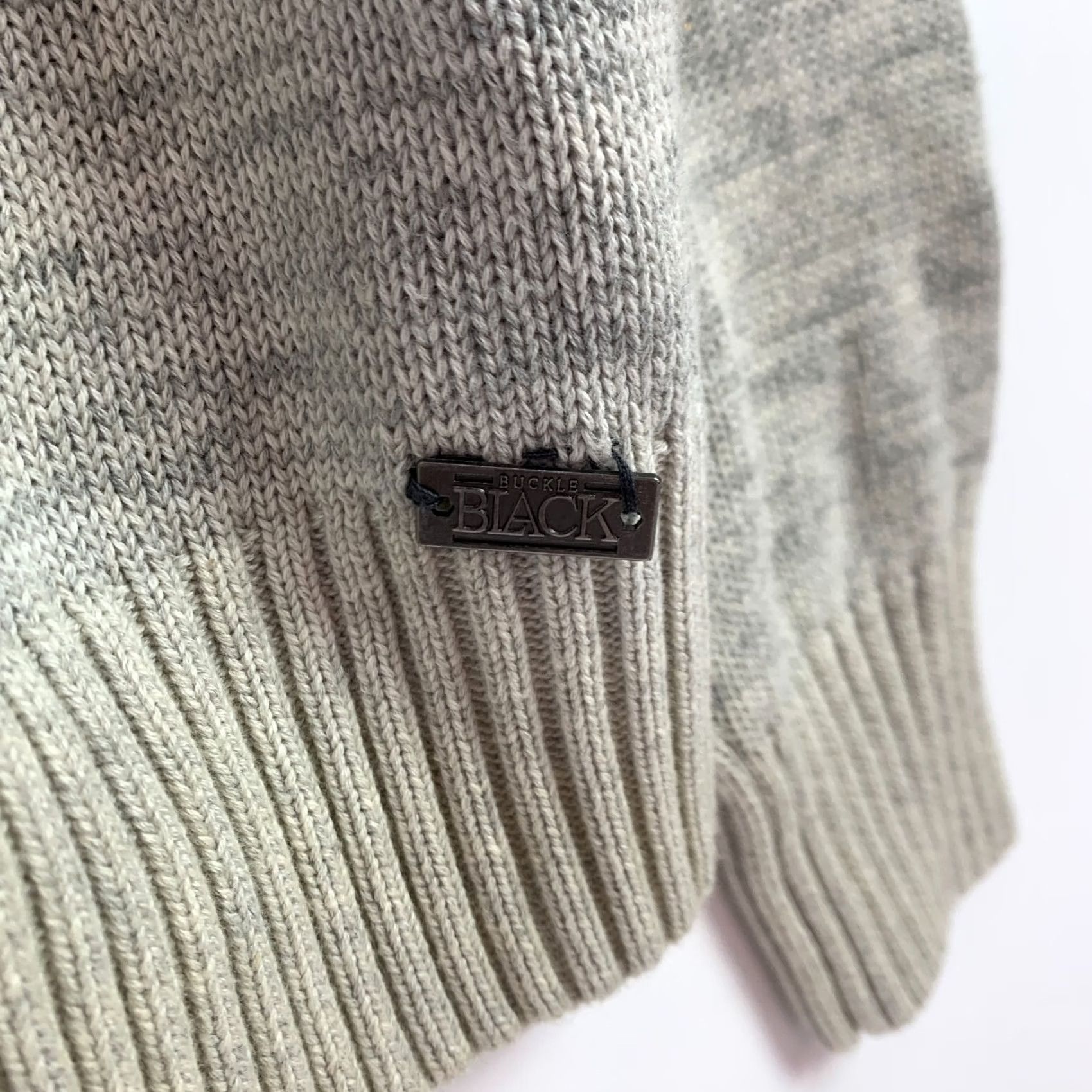 Vintage Buckle Sweater Gray Quarter Zip Medium Size US M / EU 48-50 / 2 - 4 Thumbnail