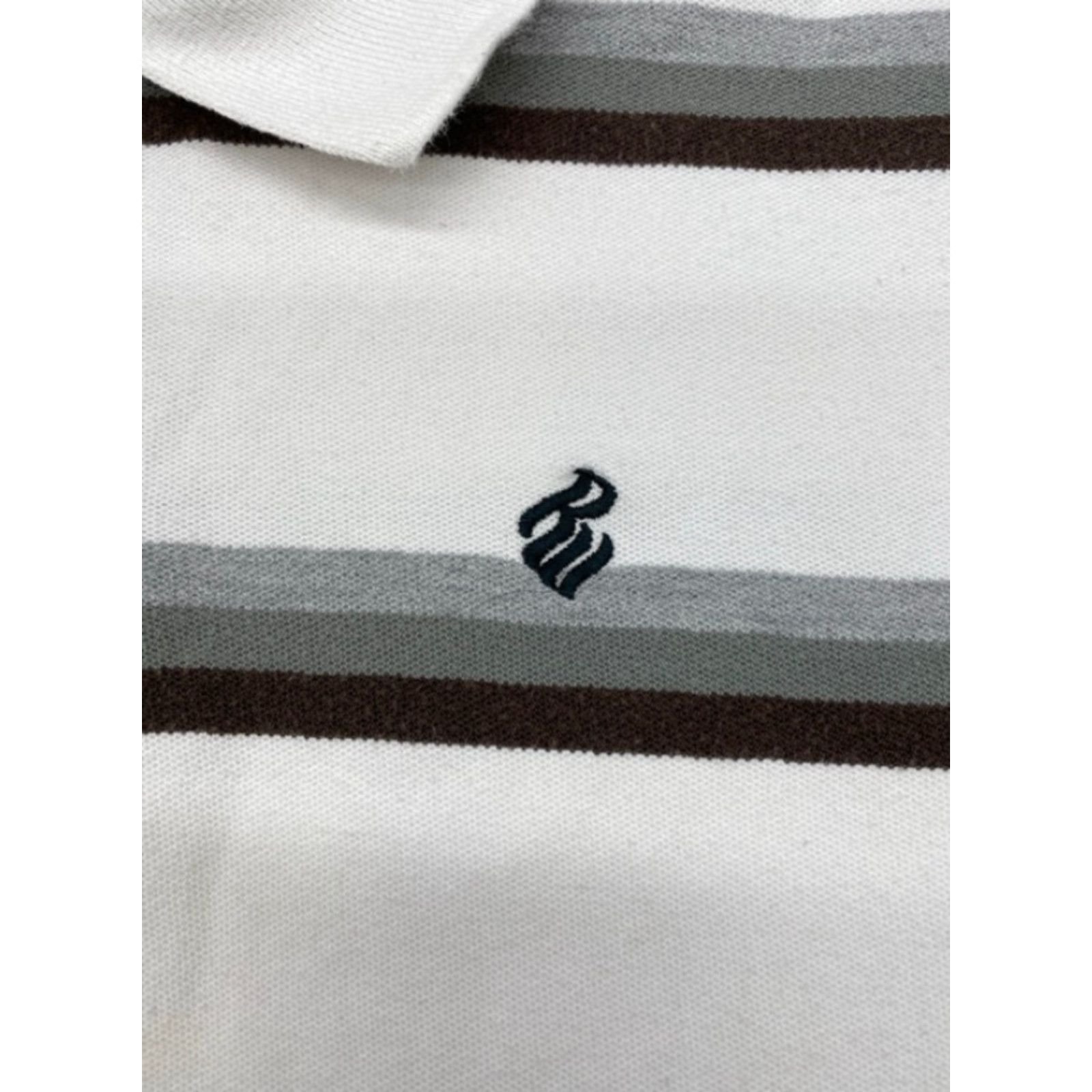 Rocawear Rocawear Polo Shirt Men's XL Short Sleeve White Striped 100% Cotton Polo Shirt XL Rocawear Men Size US XL / EU 56 / 4 - 3 Thumbnail
