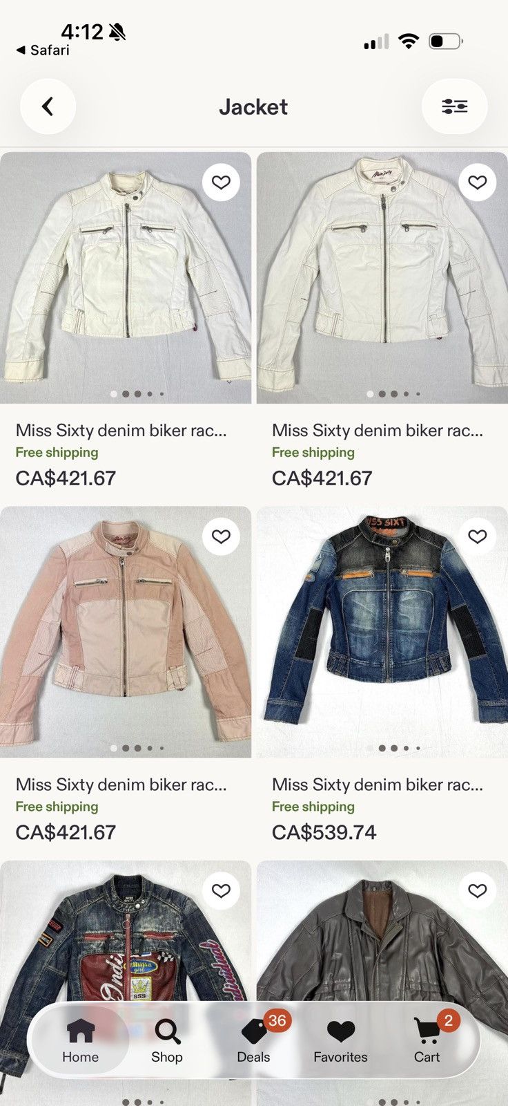 Miss Sixty Miss Sixty denim moto jacket Size L / US 10 / IT 46 - 6 Thumbnail