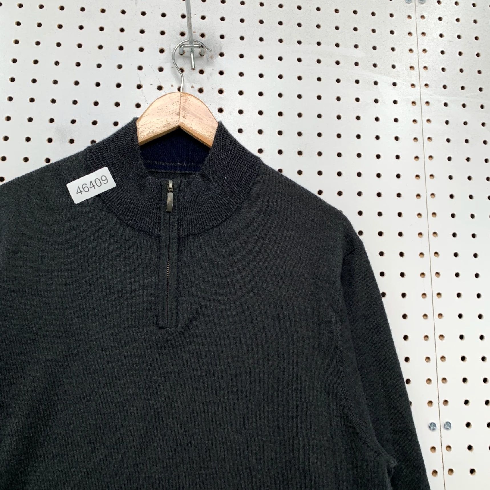 Club Room Club Room Merino Wool Sweater Mens Large Gray 1/4 Zip Lightweight Italian Yarn Size US L / EU 52-54 / 3 - 7 Thumbnail