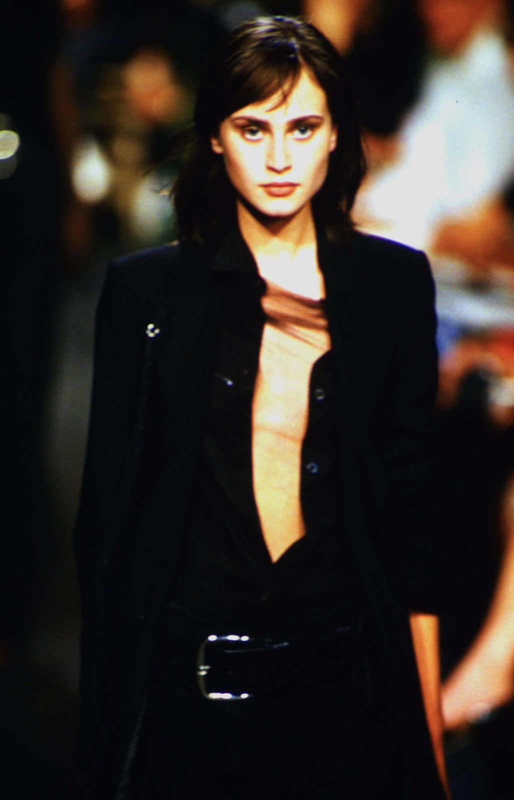 Ann Demeulemeester Ann Demeulemeester SS00 Oversized Black Leather Belt Size 30 - 8 Thumbnail