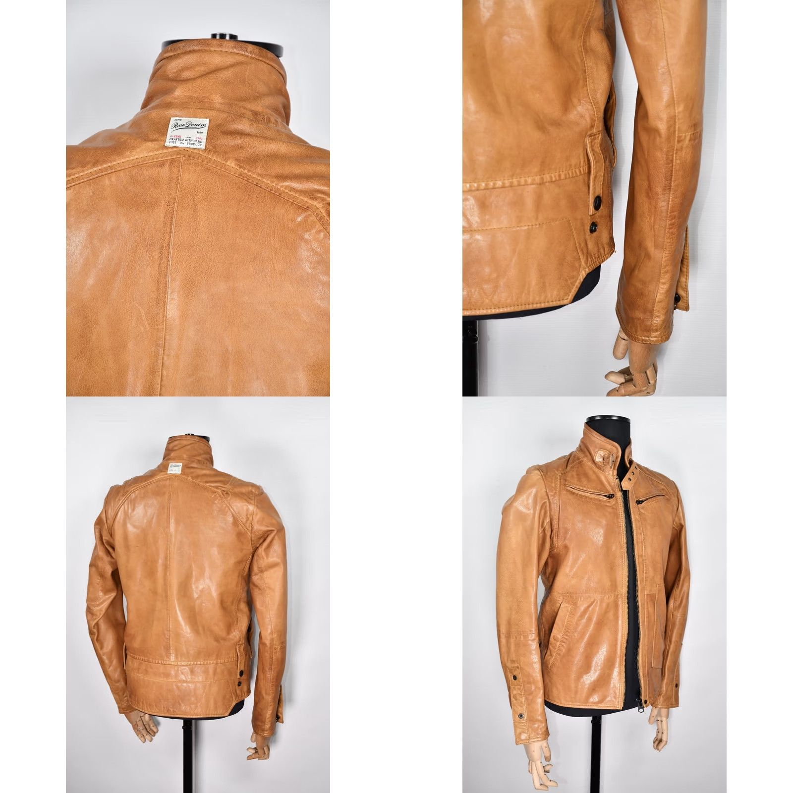 G-Star G-Star Brando Leather Jacket Mens M Brown Leather Jacket Size M Size US M / EU 48-50 / 2 - 8 Thumbnail