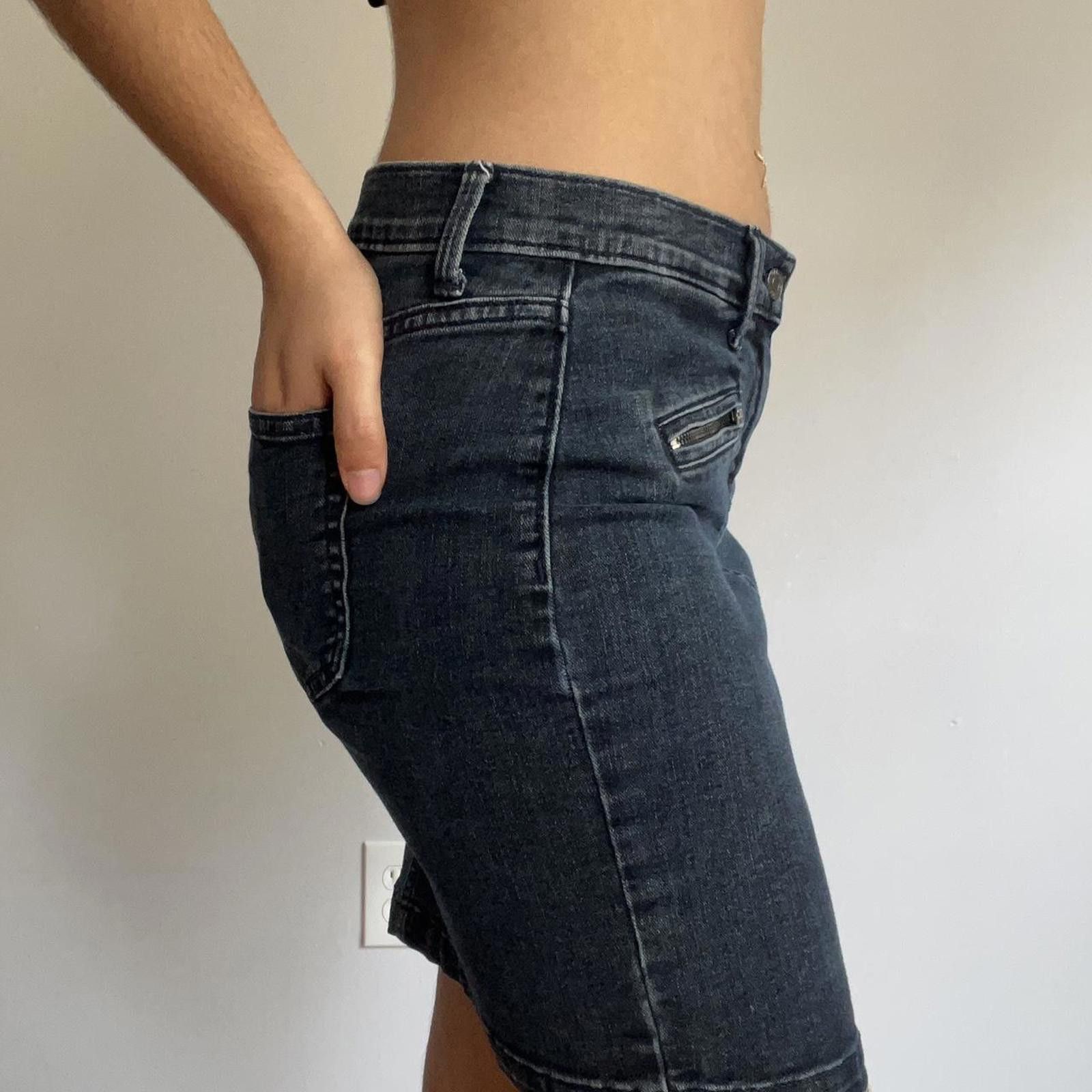 Banana Republic Navy denim mini skirt with zipper detailing #miniskirt Size 26" / US 2 / IT 38 - 4 Thumbnail