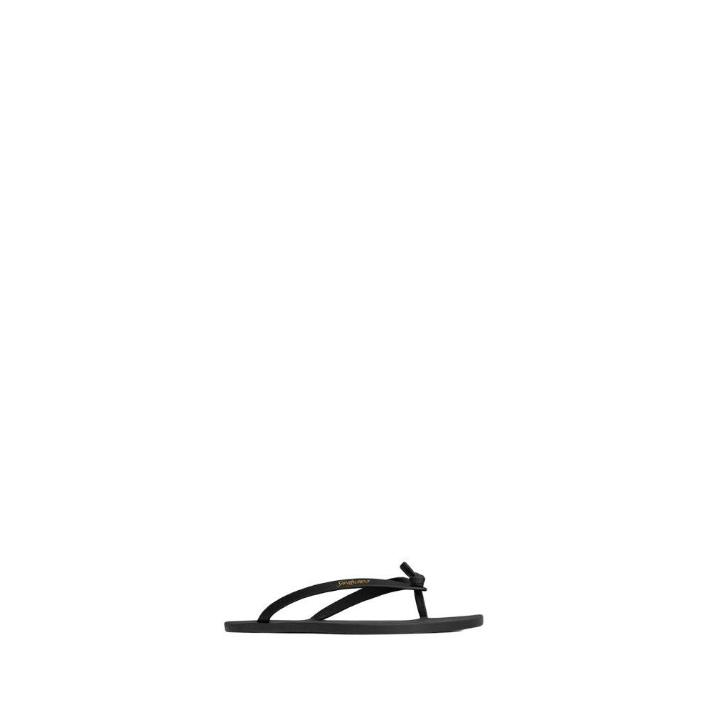 Saint Laurent Paris SAINT LAURENT $690 Black Pool Flip Flops New & Authentic (Me Size US 9 / EU 42 - 3 Thumbnail