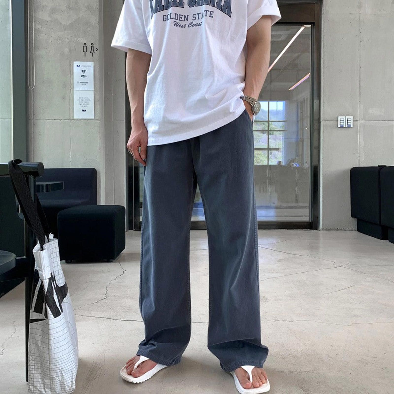 Jean × Vintage Wide Leg Loose Straight Pants Size US 32 / EU 48 - 1 Thumbnail