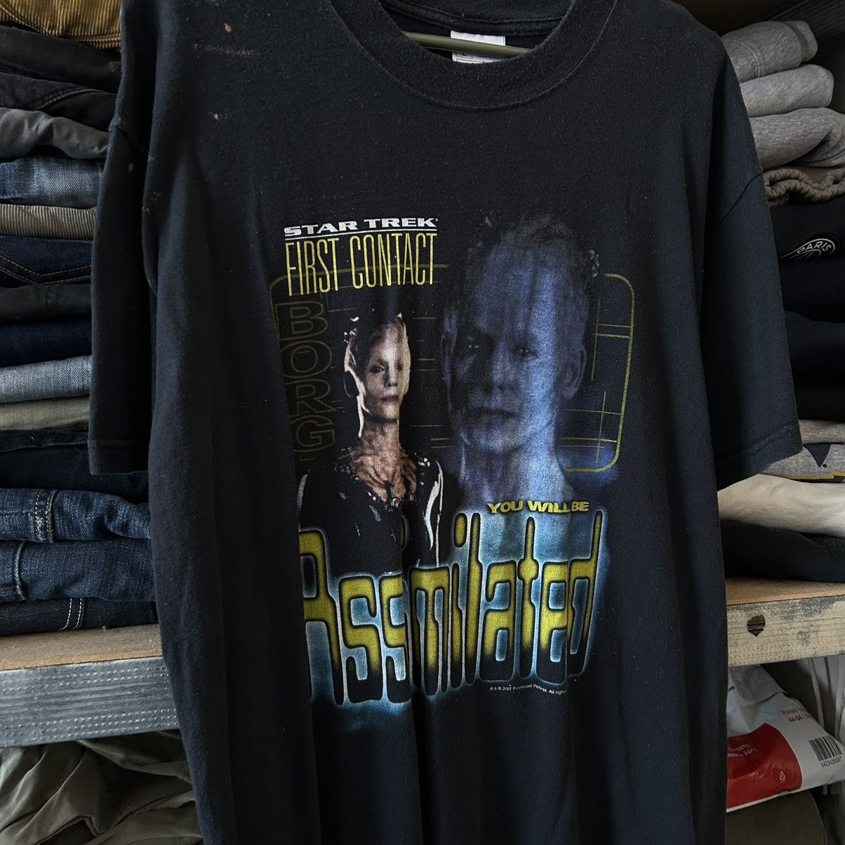 Vintage Vintage Star Trek 2001 First Contact big logo movie tee Size US L / EU 52-54 / 3 - 2 Thumbnail