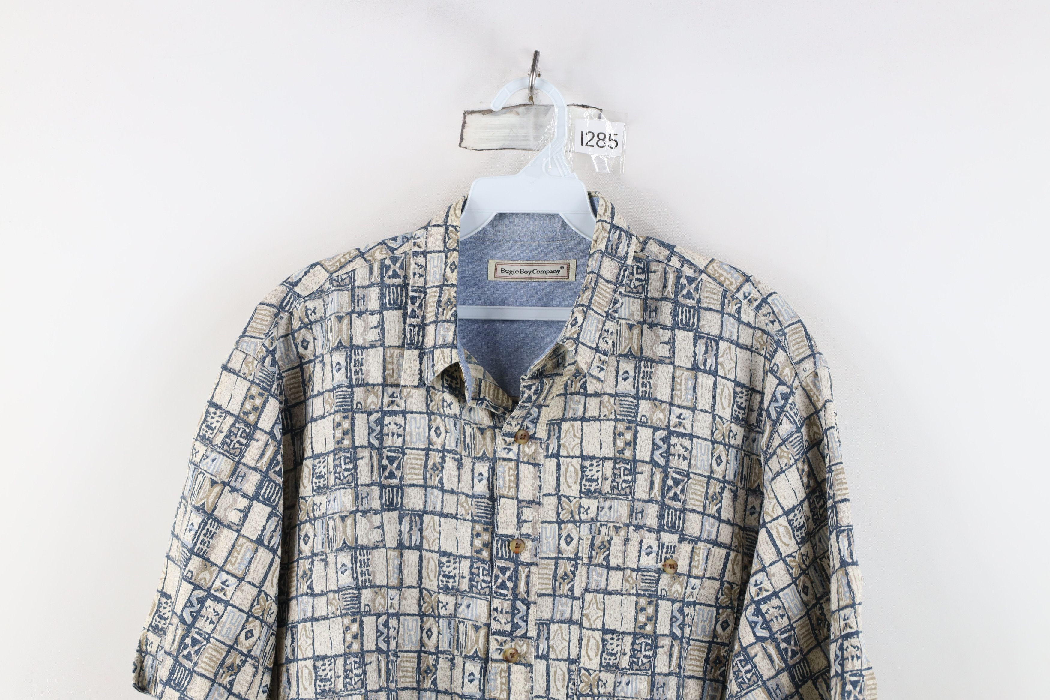 Vintage Vintage 90s Streetwear Short Sleeve Collared Button Shirt Size US L / EU 52-54 / 3 - 2 Thumbnail