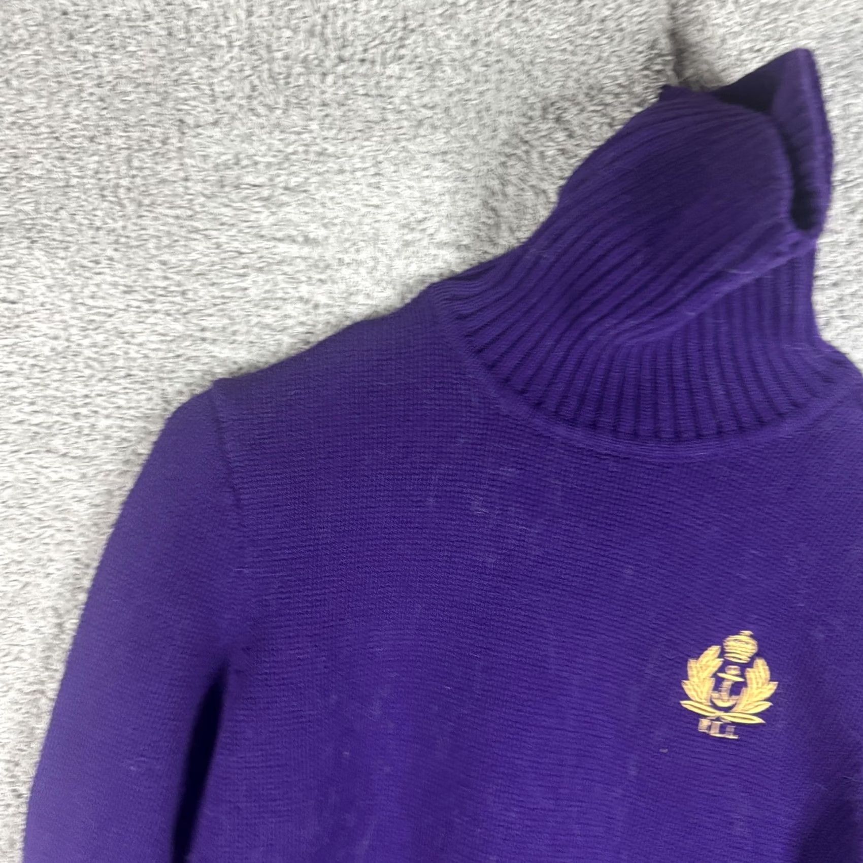 Logo 7 Ralph Lauren Sweater Womens M Purple Logo Turtleneck Knit Pullover Size M / US 6-8 / IT 42-44 - 5 Thumbnail