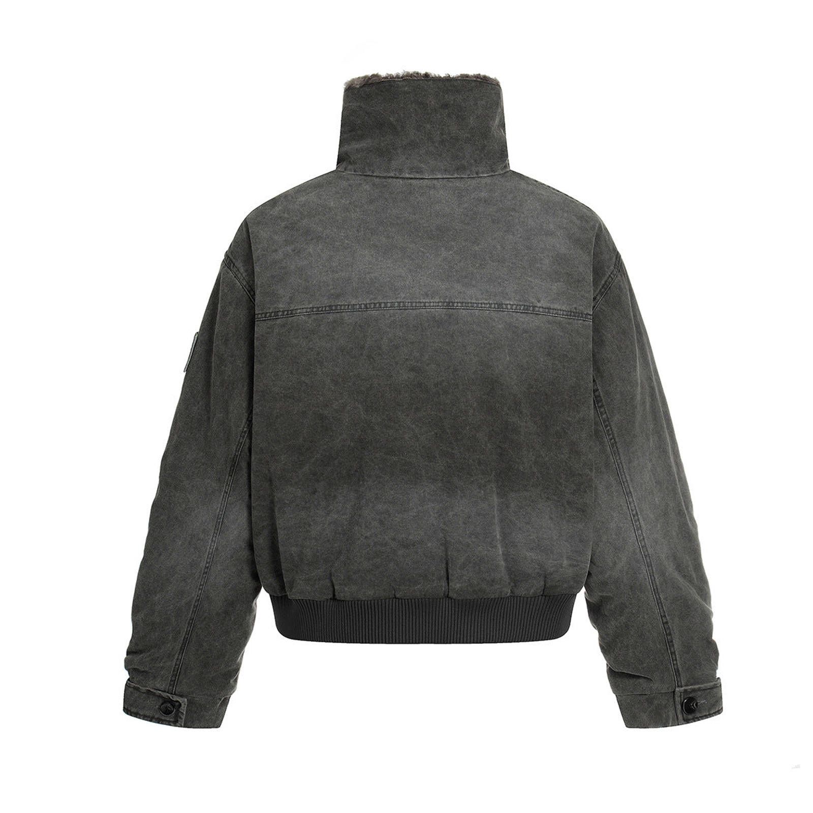 Other Charcoal Gray Oversized Bomber Jacket, Faux Fur Lined Size US M / EU 48-50 / 2 - 4 Thumbnail