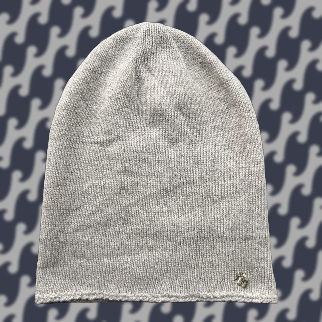TWINSET Simona Barbieri Twin Set Womens Beanie One Size Wool Angora Gray Fleece Beanie Size ONE SIZE - 1 Thumbnail