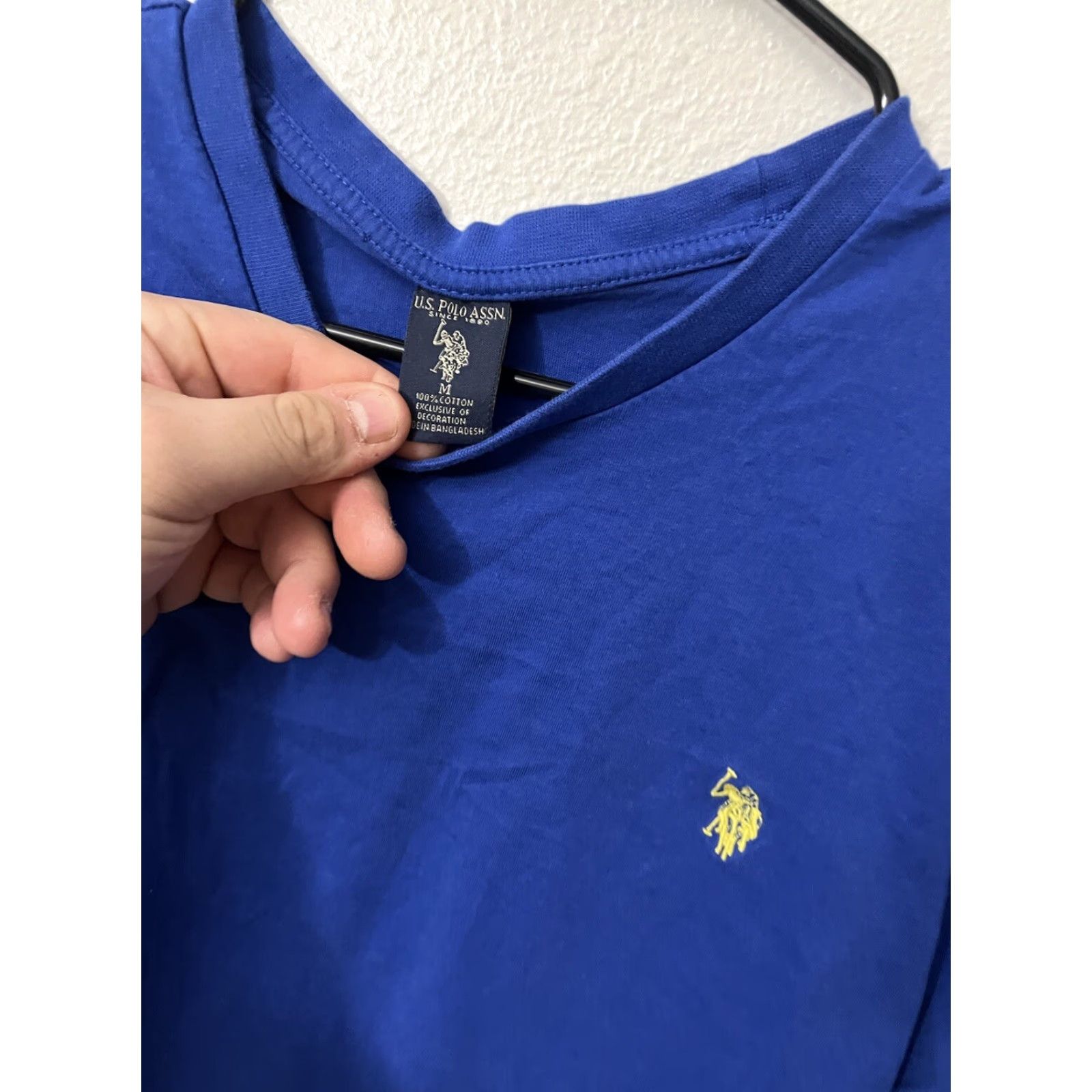 Polo Ralph Lauren Polo Ralph Lauren T-Shirt - Polo Pony Logo V-Neck Short Sleeve - Mens Medium - Blue Cotton Tee Size US M / EU 48-50 / 2 - 2 Thumbnail