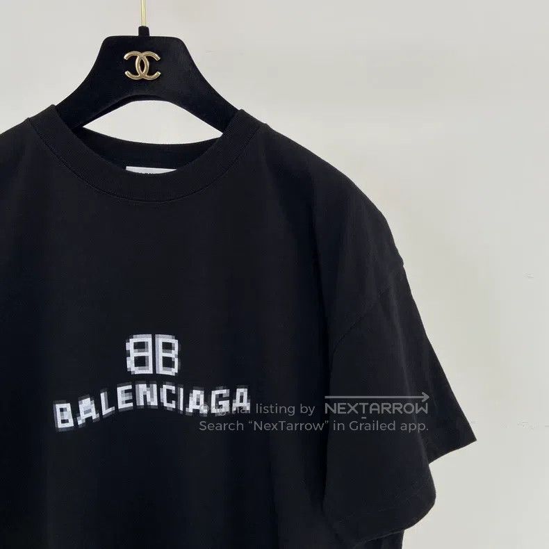 Balenciaga Balenciaga Mosaic Faded Logo BB Letter Loose Shoulder Slee Size US M / EU 48-50 / 2 - 3 Thumbnail