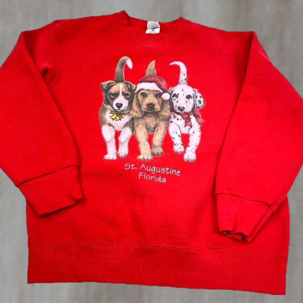 Fruit Of The Loom VINTAGE Fruit of the Loom Sweater Shirt Women M Red 90s Christmas USA Graphic Print P* Size M / US 6-8 / IT 42-44 - 1 Thumbnail