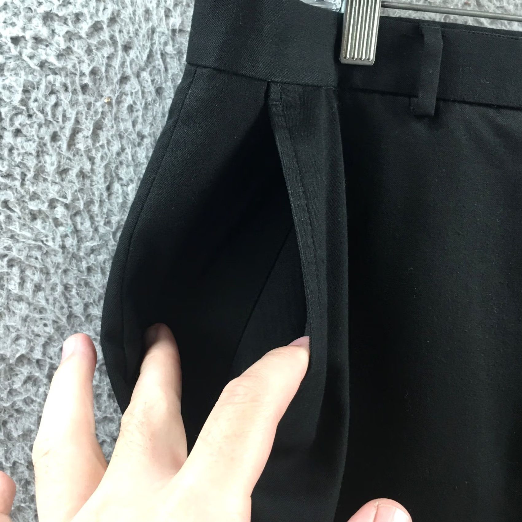 Calvin Klein Calvin Klein Dress Pants Mens 38x30 Black Mid Rise Casual Shirt Flat Front Straight Leg 39 Waist Regular Fit Size US 38 / EU 54 - 5 Thumbnail