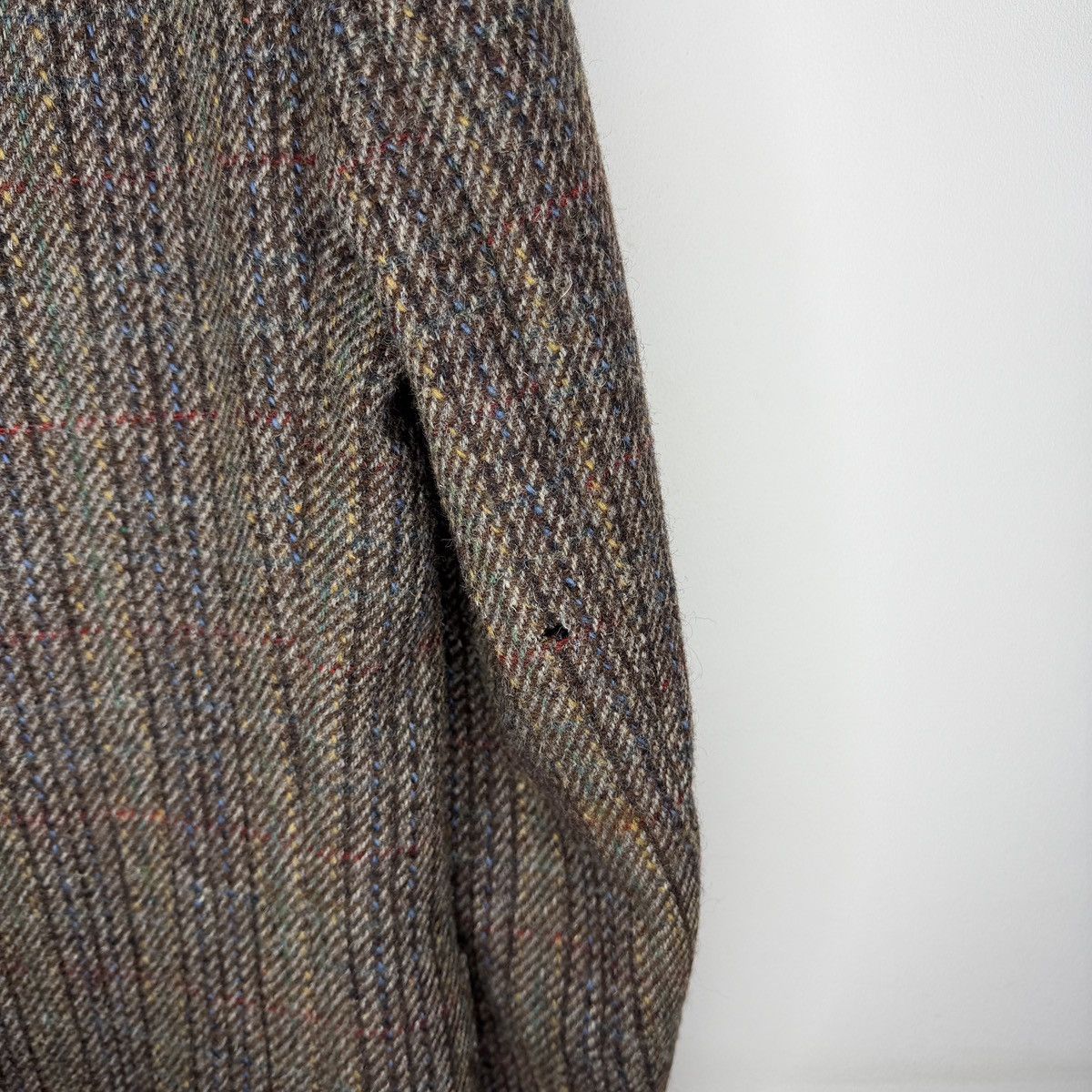 Harris Tweed Vtg Harris Tweed Brown Coat WOOL Jacket Blazer 42 R Size 44R - 9 Thumbnail