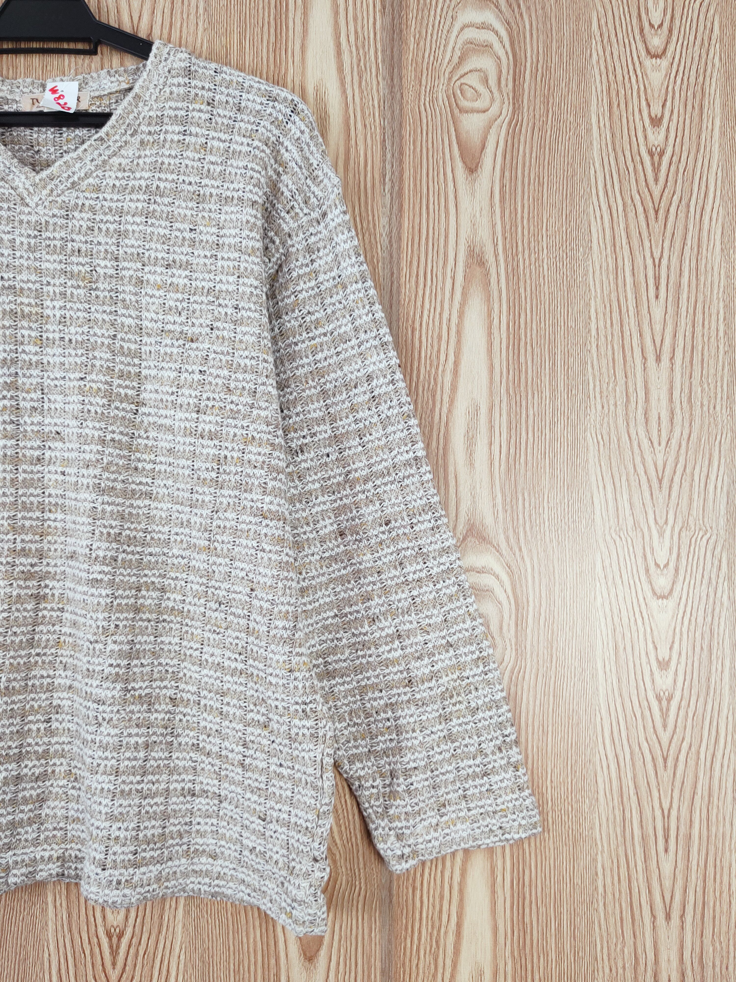 Homespun Knitwear × Japanese Brand × Vintage Tumkur Brown Mesh Net Knitwear vintage #W821 Size US M / EU 48-50 / 2 - 5 Thumbnail