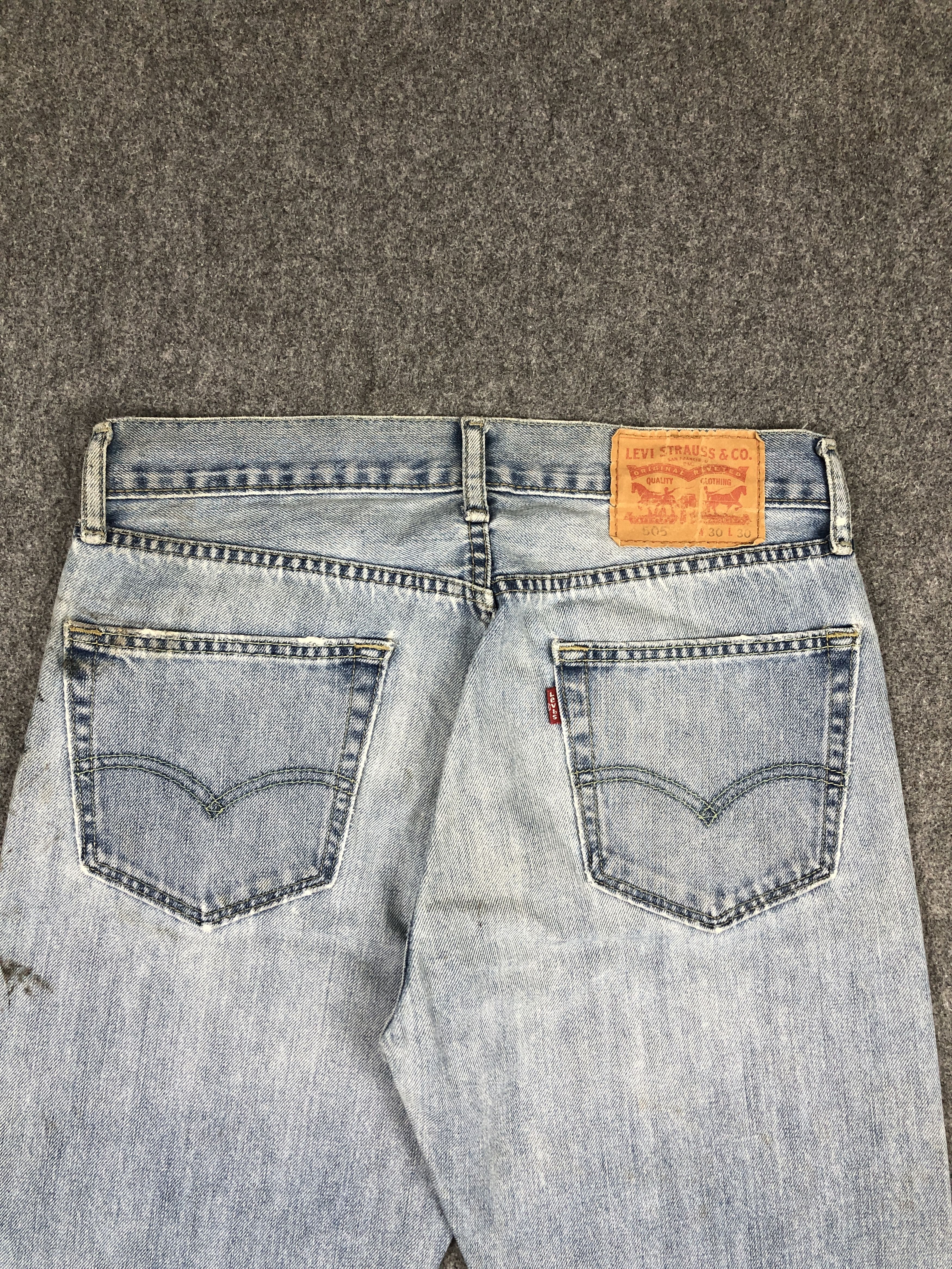 Levi's Faded Blue Vintage Levis 505 Jeans DP2359 Size US 29 - 4 Thumbnail