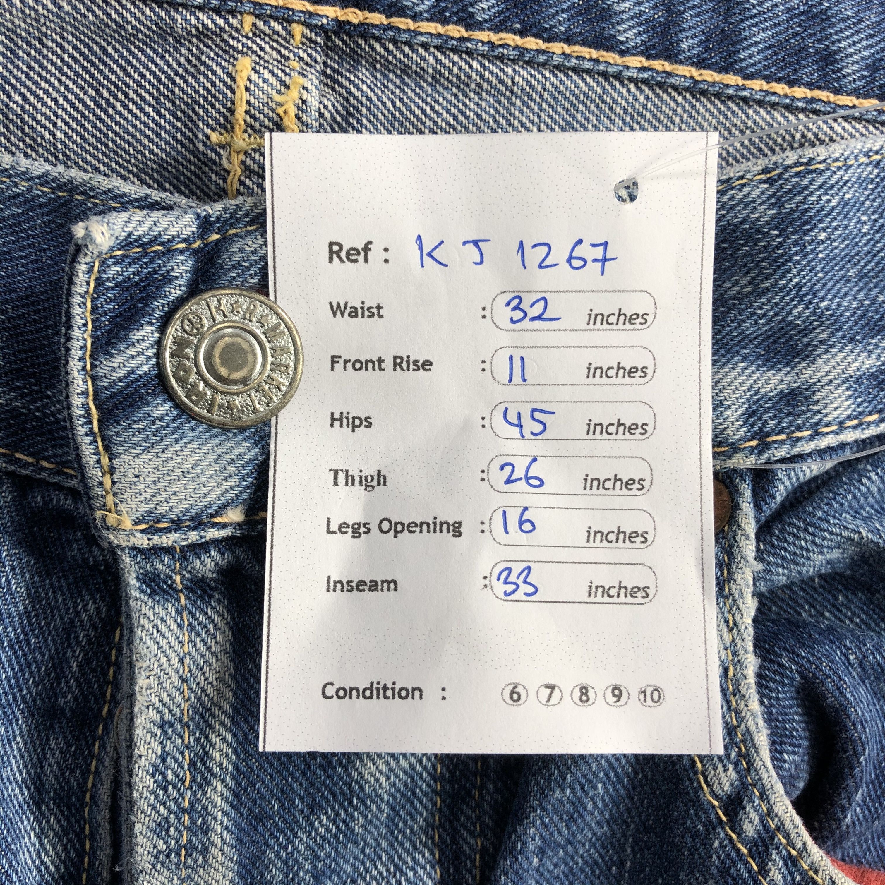 HOLLYWOOD RANCH MARKET Hr Market Redline Jeans Selvedge Denim KJ1267 Size US 32 / EU 48 - 11 Thumbnail