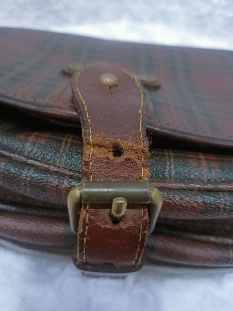 Polo Ralph Lauren Vintage Polo Ralph Lauren Plaid Leather Shoulder Bag Size ONE SIZE - 10 Thumbnail