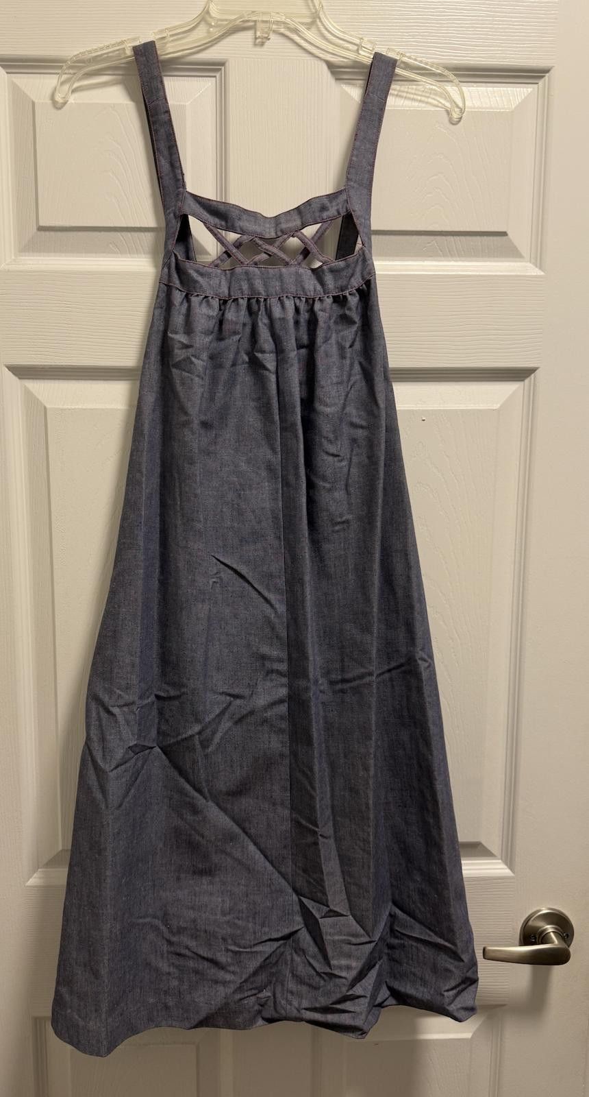 Designer Vintage ILGWU Union-Made Denim A‑Line Maxi Dress Size M / US 6-8 / IT 42-44 - 1 Thumbnail