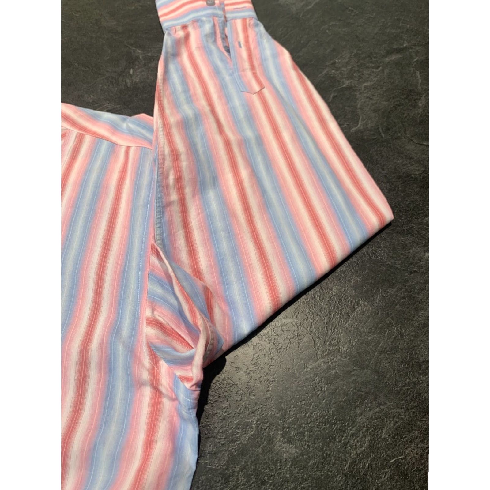 Pinko TULLIANO Shirt Men Large L Casual Button-Up Long Sleeve Striped Pink Cotton Size US L / EU 52-54 / 3 - 2 Thumbnail