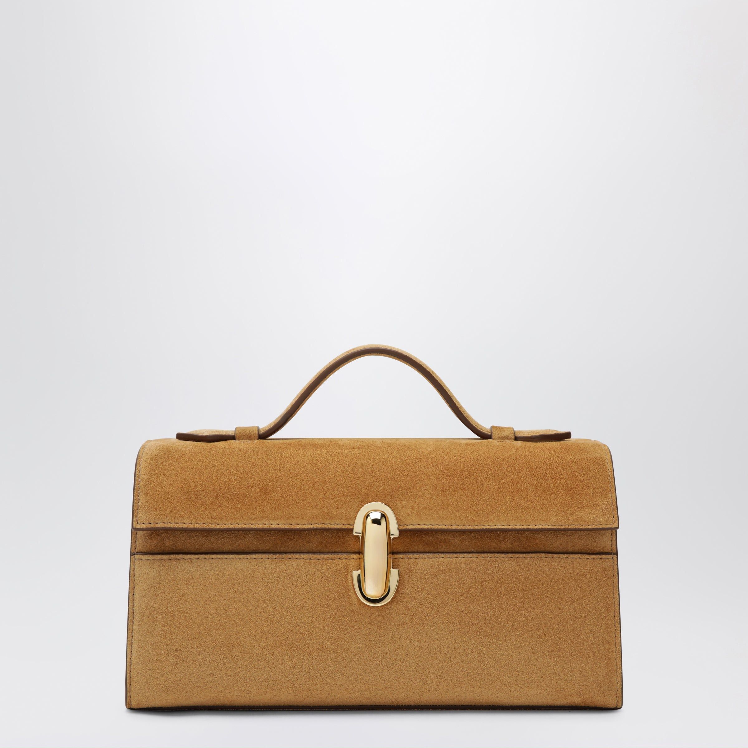 Savette Light Brown Suede Symmetry Pouch, Women's