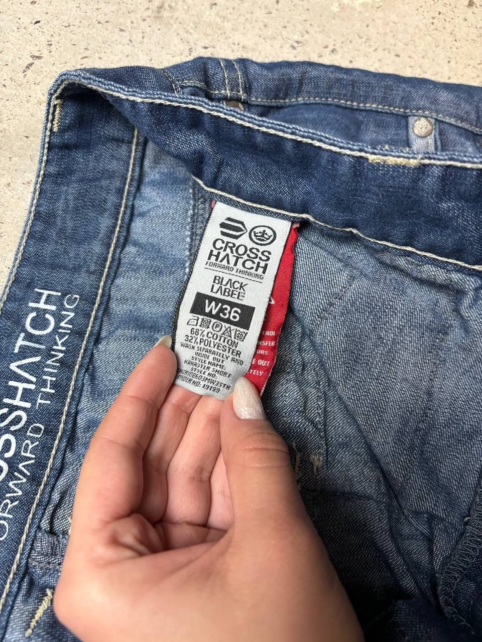 Japanese Brand × Vintage Vintage Y2K Crosshatch Baggy Cargo Embroidered Logo Shorts Size US 36 / EU 52 - 5 Thumbnail