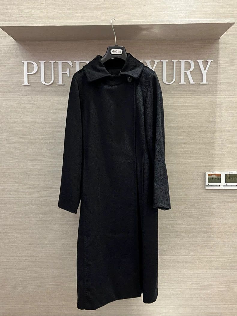 Other Max Mara Solid Long Lapel Tie Long Sleeve Coat Size S / US 4 / IT 40 - 2 Thumbnail
