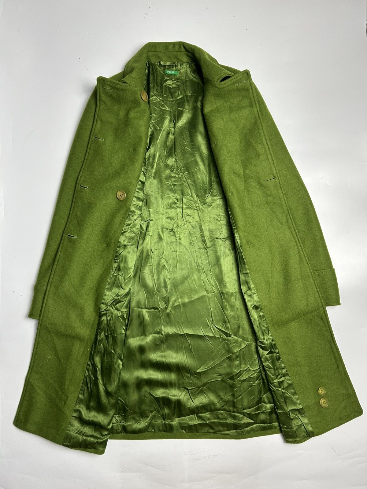 Benetton × Designer MADE IN ITALY OF BENETTON WOOL TRENCH COAT Size M / US 6-8 / IT 42-44 - 2 Thumbnail