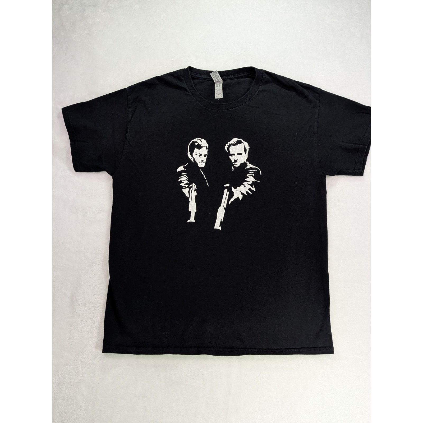 Gildan VTG Sz Large Black Lightly Faded TShirt Movie Promo 99/Y2K Size US L / EU 52-54 / 3 - 1 Thumbnail