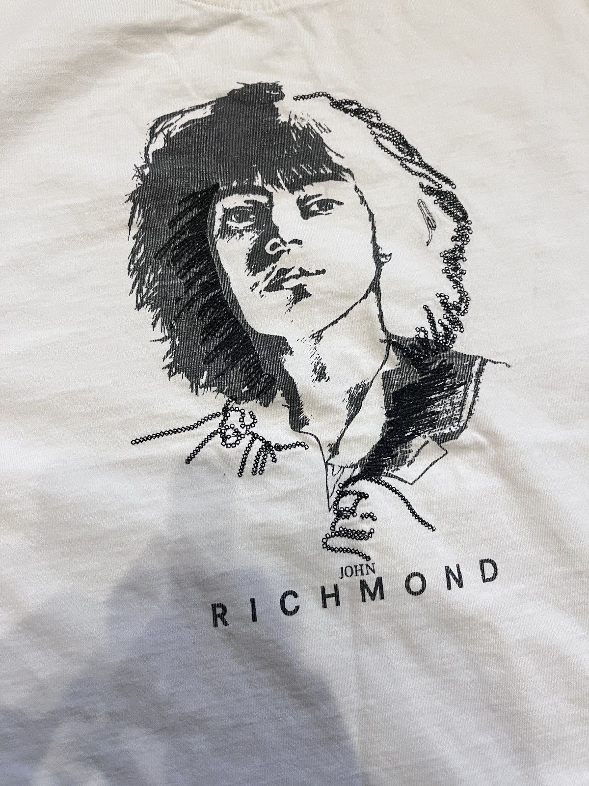 John Richmond × Vintage John Richmond Women’s Graphic Print Tee – Size L Size US L / EU 52-54 / 3 - 2 Thumbnail