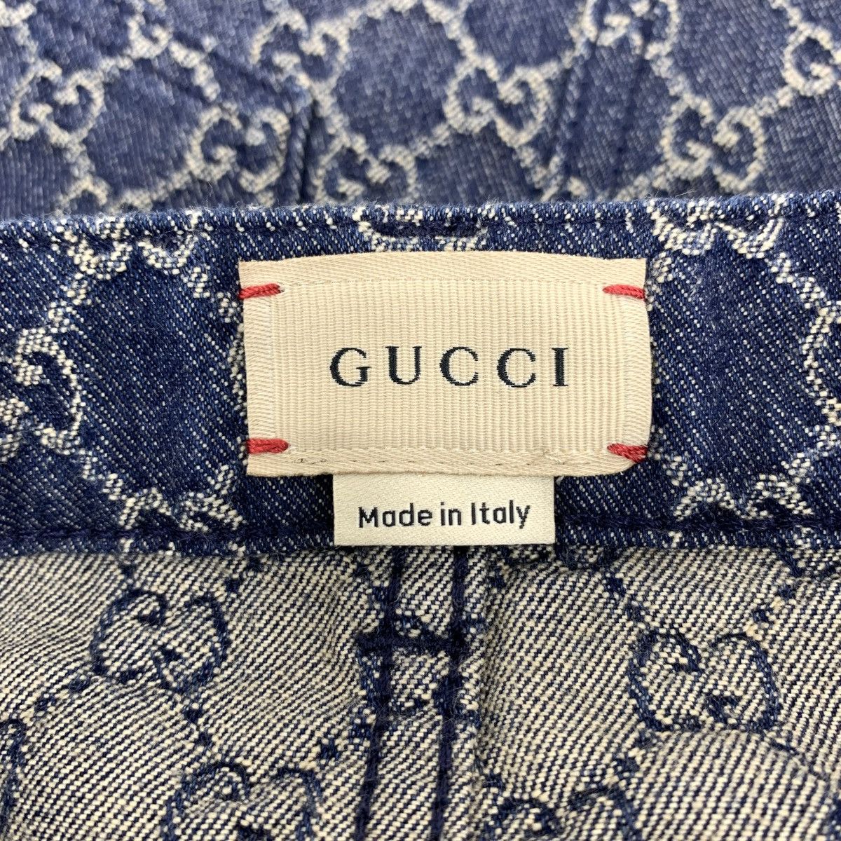 Gucci Gucci All-over Logo Jacquard Denim Mini Skirt K26WX Size 32" / US 10 / IT 46 - 5 Thumbnail