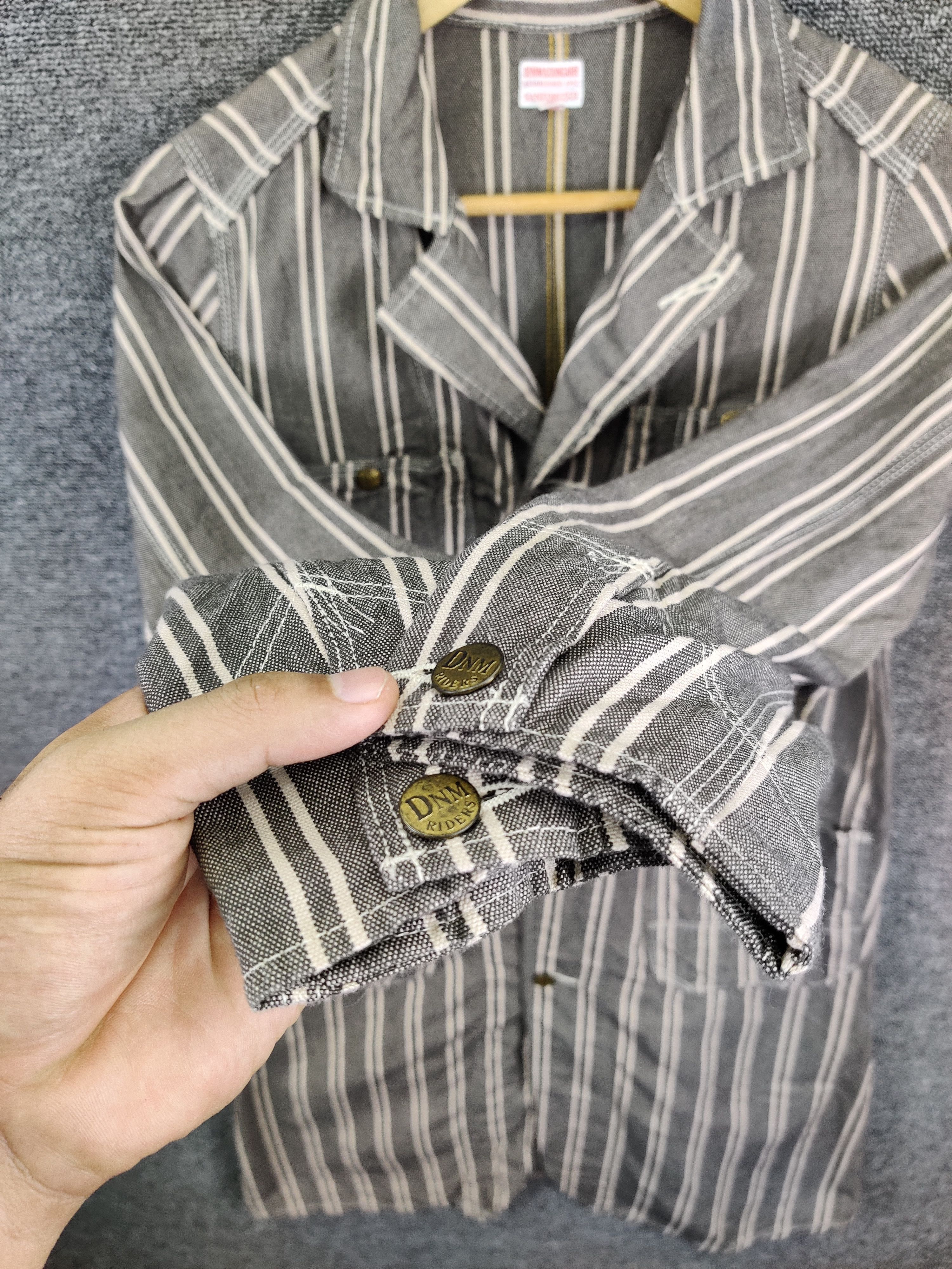 Vintage Vintage 90s Denim Dungaree Hickory Stripe Chore Jacket Size US S / EU 44-46 / 1 - 12 Thumbnail