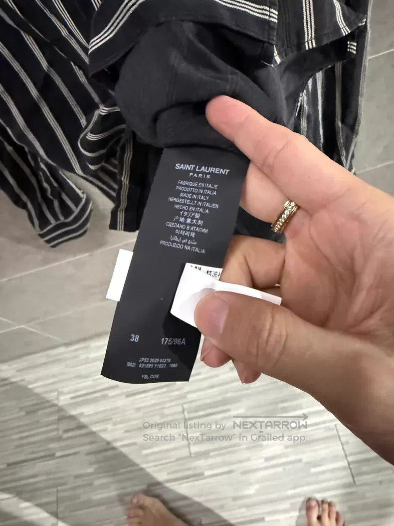 Saint Laurent Paris Saint Laurent Paris Striped Shirt Size XS / US 0-2 / IT 36-38 - 3 Thumbnail