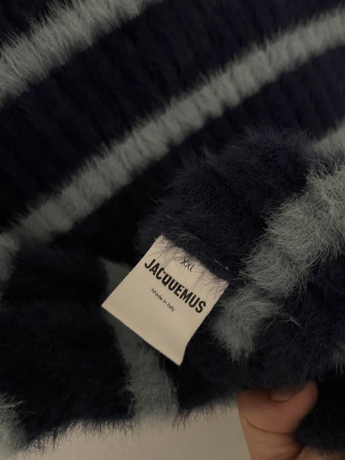 Jacquemus Jacquemus blue stripe fluffy knit sweater vest Size US XL / EU 56 / 4 - 5 Thumbnail