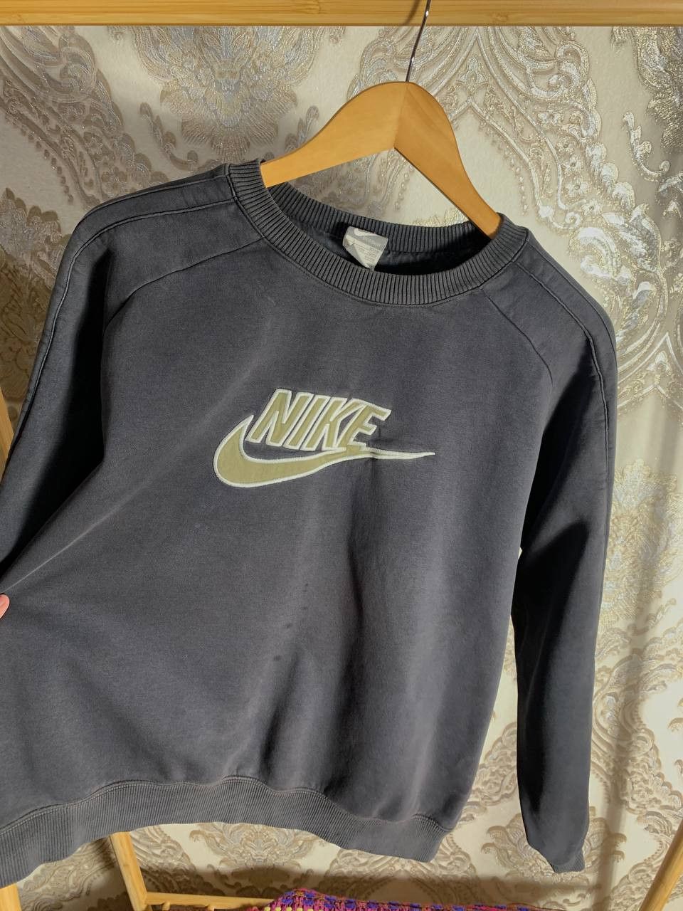 Nike Vintage Nike Big Logo Swoosh Sweatshirt Retro Drill Y2K 90s Size US L / EU 52-54 / 3 - 3 Thumbnail