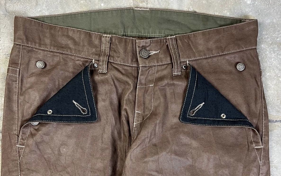 Tornado Mart Tornado Mart - Waxed Flared Jeans Size US 34 / EU 50 - 4 Thumbnail