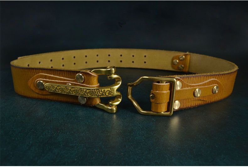 Japanese Brand × Leather Leather Copper Buckle Belt Size ONE SIZE - 1 Thumbnail