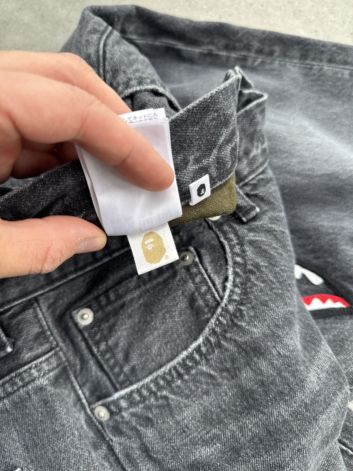 Bape A bathing ape bape shark denim japanese pants streetwear Size US 34 / EU 50 - 7 Thumbnail