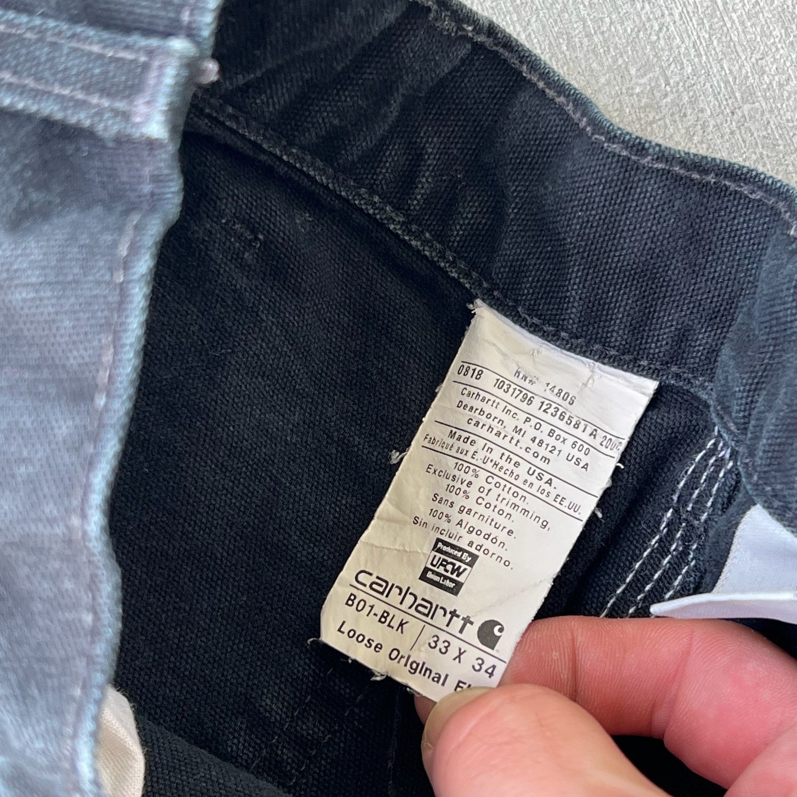 Carhartt × Vintage Carhartt black double knee work wear carpenter pants Size US 29 - 7 Thumbnail