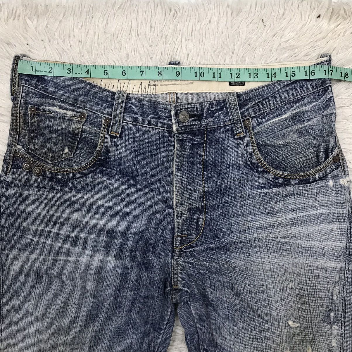 If Six Was Nine Vintage Bartack Work Clothing Distressed Denim Jeans Size US 34 / EU 50 - 16 Thumbnail