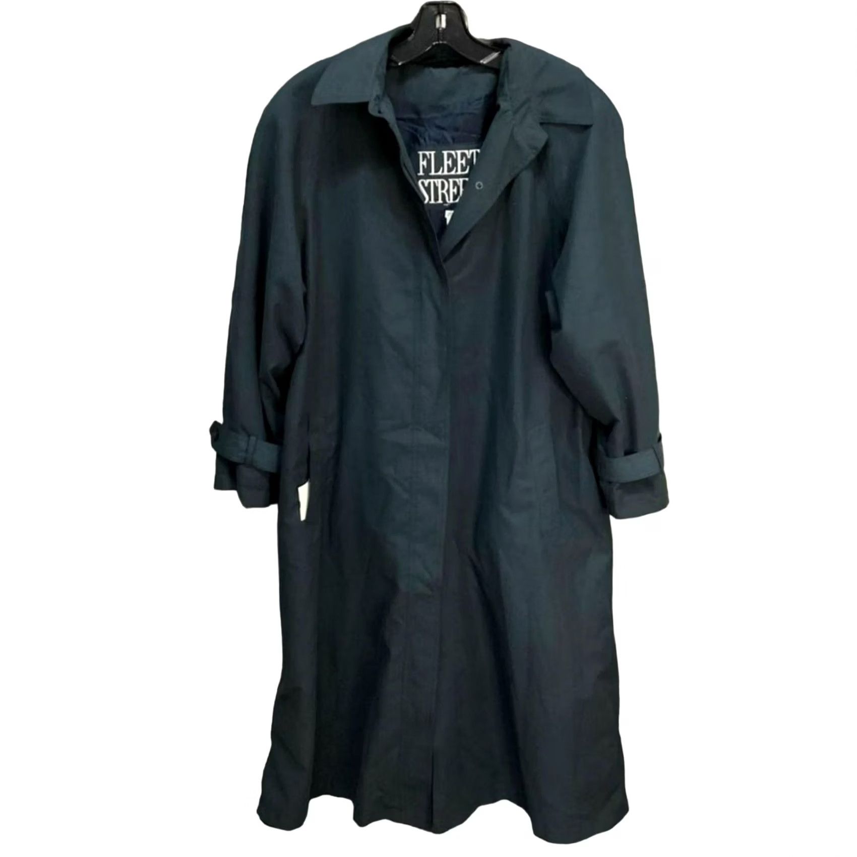 Vintage VINTAGE Fleet Street Trench Coat Women’s Coat Long 12 Blue Solid Pattern Jacket Mens? Size XL / US 12-14 / IT 48-50 - 2 Thumbnail